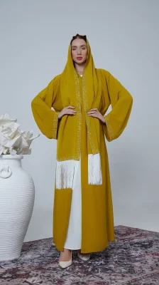 عباية مفتوحة مرصعة بالأحجار راقية ضمن تصنيف عباية مفتوحة في ياسمين الشام