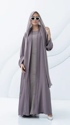 عباية سادة راقية - عباية نيدا مفتوحة سادة